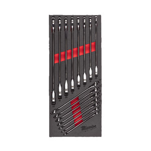 Product image of: Kiintolenkkiavainsarja 8 - 22 mm MAX BITE™ foam 15 osaa, Milwaukee