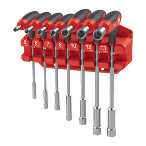 Nut Driver with Comfort Grip Set with Rack 7 pcs