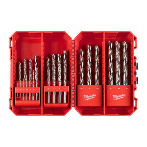 Metal drill bit set RED COBALT HSS-G 25pcs