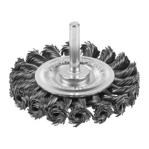 Knot Wheel Brush S6 75x12mm Steel 0.5mm - 3 pc