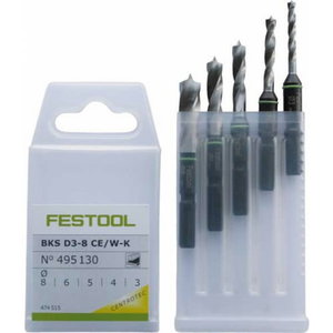 Grąžtų rinkinys BKS D 3-8 CE/W-K, Festool