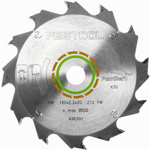 Pjovimo diskas medžiui, soft plast 160x2,2x20, PW12, 20°, Festool