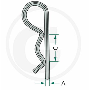 R-clip set, 4mm, &Oslash; 16-20mm, 5pcs 