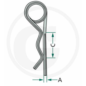 R-clip set 6,0 mm, &Oslash; 24-36