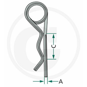 R-clip set, 7mm, &Oslash; 26-40mm, 5pcs 