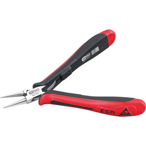 ESD round pliers straight without cut, 130mm, KS Tools