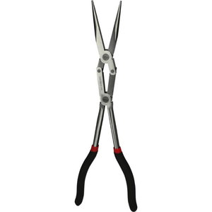 Plokščios žnyplės, su dviem lankstais, ilgos, KS Tools