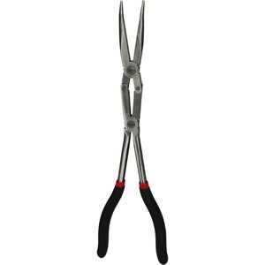 Double jointed long nosed pliers 45° curved, extra long