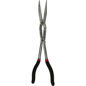 Double jointed long nosed pliers 45° curved, extra long 
