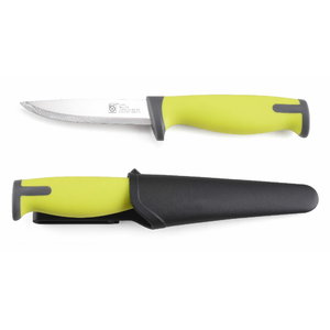 Knife, universal, rubber handle, stainless steel blade, Lindbloms Knivar