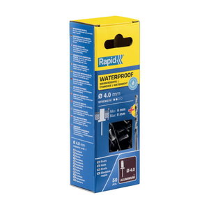 waterproof rivets 4,0x12mm 50gab.+urbis komplektā 