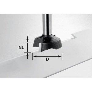 Edge trimming cutter HW shank 8 mm