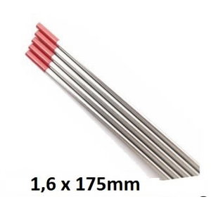 Tungsten electrode red WT20 1,6x175mm, MOST