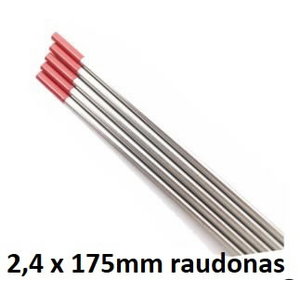 Volframinis elektrodas raudonas WT20 2,4x175mm 