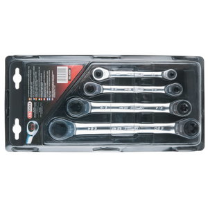 Double ring ratchet spanner set E6-E24 TX-E 4pcs, KS Tools