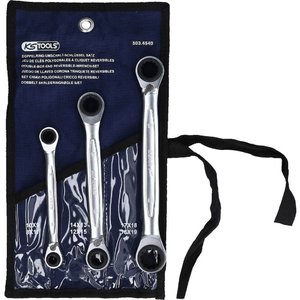 4 in 1 GEARplus reversing double ratchet ring spanner set, 3