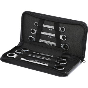 double ring ratchet spanner set 8-19mm 6-pcs GEAR+