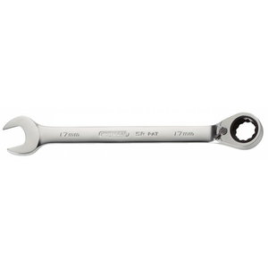 Kombinuotas terkšlinis raktas su reversu 12mm GEAR+, KS Tools