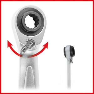 Dvipusiis žiedinis  raktas su terk&scaron;?e 8x10+12x13mm GEAR+ 