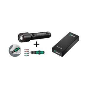 Product image of: Flashlight P6R CORE, rechargeable, IP68, 900lm+WERA Gift set, LED Lenser