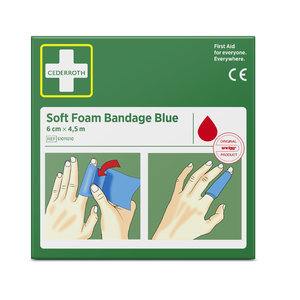 Product image of: Soft Foam Bandage, Blue, 6 cm x  4,5 m, Cederroth