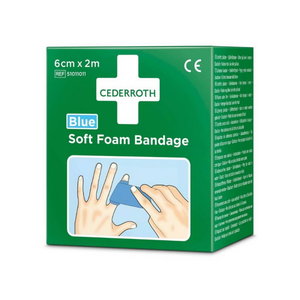  Soft Foam Bandage Blue, 6 cm x 2 m, Cederroth