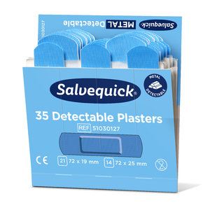 Blue Detectable Plaster, 35 pcs/refill, Cederroth
