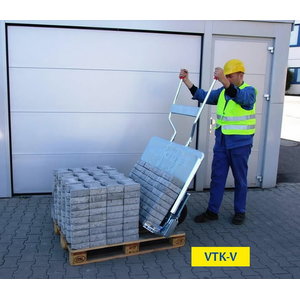 Reguliuojamas vežimėlis trinkelių pervežimui VTK-V 