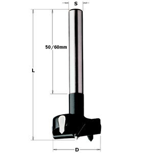 Frēzurbis TCT D=26X90 S=10X60 RH, CMT