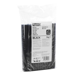 Glue sticks 12mm/1kg bag, black, Rapid