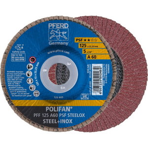 Lameļu disks PSF STEELOX 125mm P60 PFF 125mm P60 PFF, Pferd