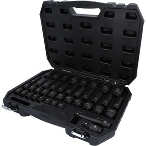 Triecienmuciņu komplekts 1/2´´, garās un īsās, 40gab, 9-30mm, KS Tools