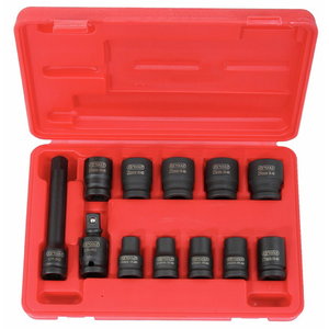 Ударные патроны 1/2&quot; 10-24 мм, 12 шт., комплект, KSTOOLS