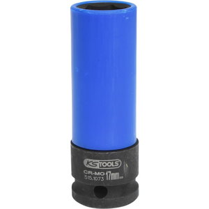 Triecienmuciņa 1/2" 17mm, dziļā, parklats ar plastmasu, KS Tools