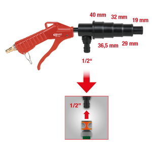 Aušinimo sistemos pneumatinis praplovimo pistoletas, KS Tools