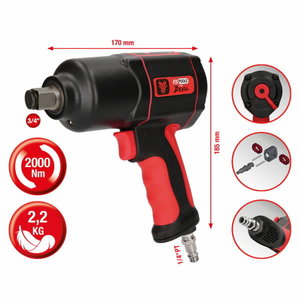 3/4&acute;&acute; THE DEVIL high performance impact wrench, 2000Nm 