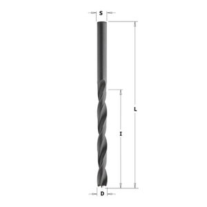 Brad point bit D=4,5x47x80 S=4,5 HSS RH