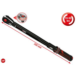 3/8" ERGOTORQUEprecision torque wrench 10-50Nm 3/8´´, 10-50Nm, KS Tools