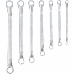 RESCUEpower Double ended ring spanner offset set 7 pcs 6-19m