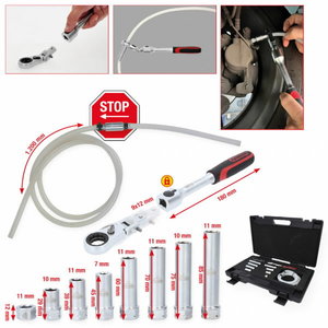 Brake bleeding spanner set for VAG, 11 pcs