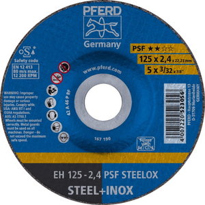 Cut-off wheel PSF Steelox EH 125x2,4mm, Pferd