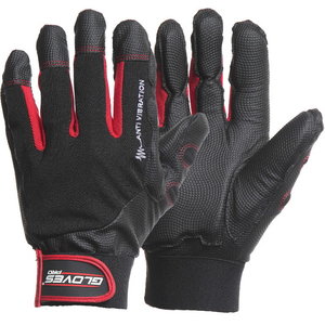 Pirštinės, antivibracinės, minkštos pagalvėlės, Black VIBRO, Gloves Pro®