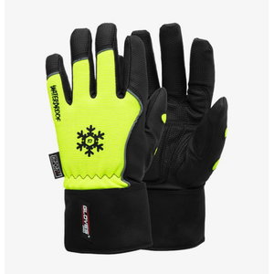 Gloves, PU palm, Spandex back,wide cuff, lined, Black Signal, Gloves Pro®