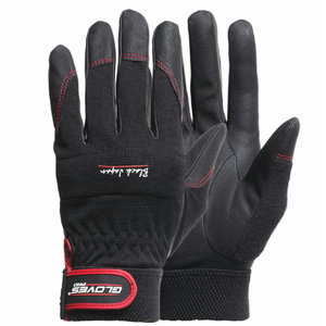 Sintētiskie ādas darba cimdi, montāžas darbiem, Black Japan, Gloves Pro®