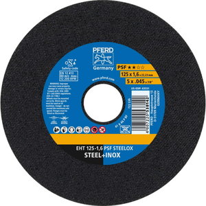 Cut off wheel PSF STEELOX 125x1,6mm, Pferd