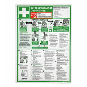First aid guide poster, Estonian eesti, Cederroth