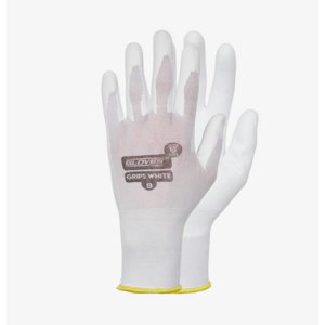 Tekstila darba cimdi, Grips Air Plus, balti, 10