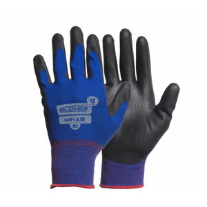 Tekstila darba cimdi, Grips Air, ar poliuretāna plaukstas daļu, Gloves Pro®