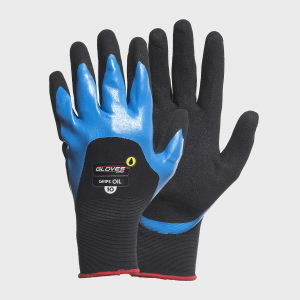 Pirštinės, Grips OIL, delnas dengtas nitrilu 3/4, GLOVESPRO