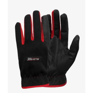 Sintētiskie ādas darba cimdi, mīksta PU plaukstas daļa, Red 1, Gloves Pro®